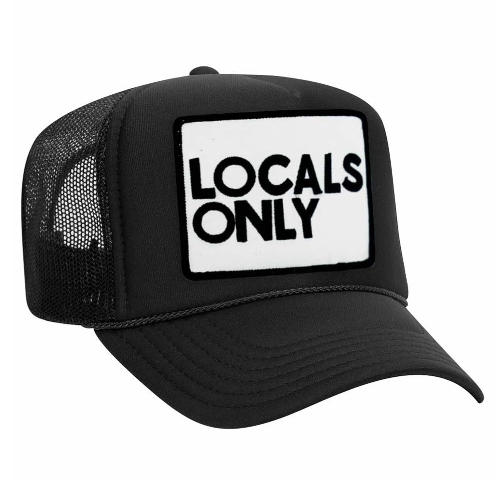 Aviator Nation Locals Only Black Trucker Cap